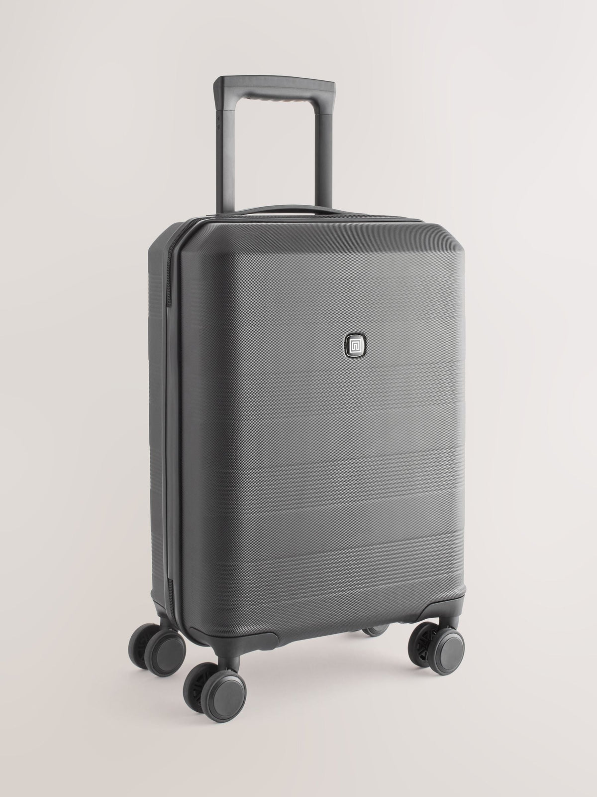Black medium suitcase with ABS hard shell and TSA lock - British product