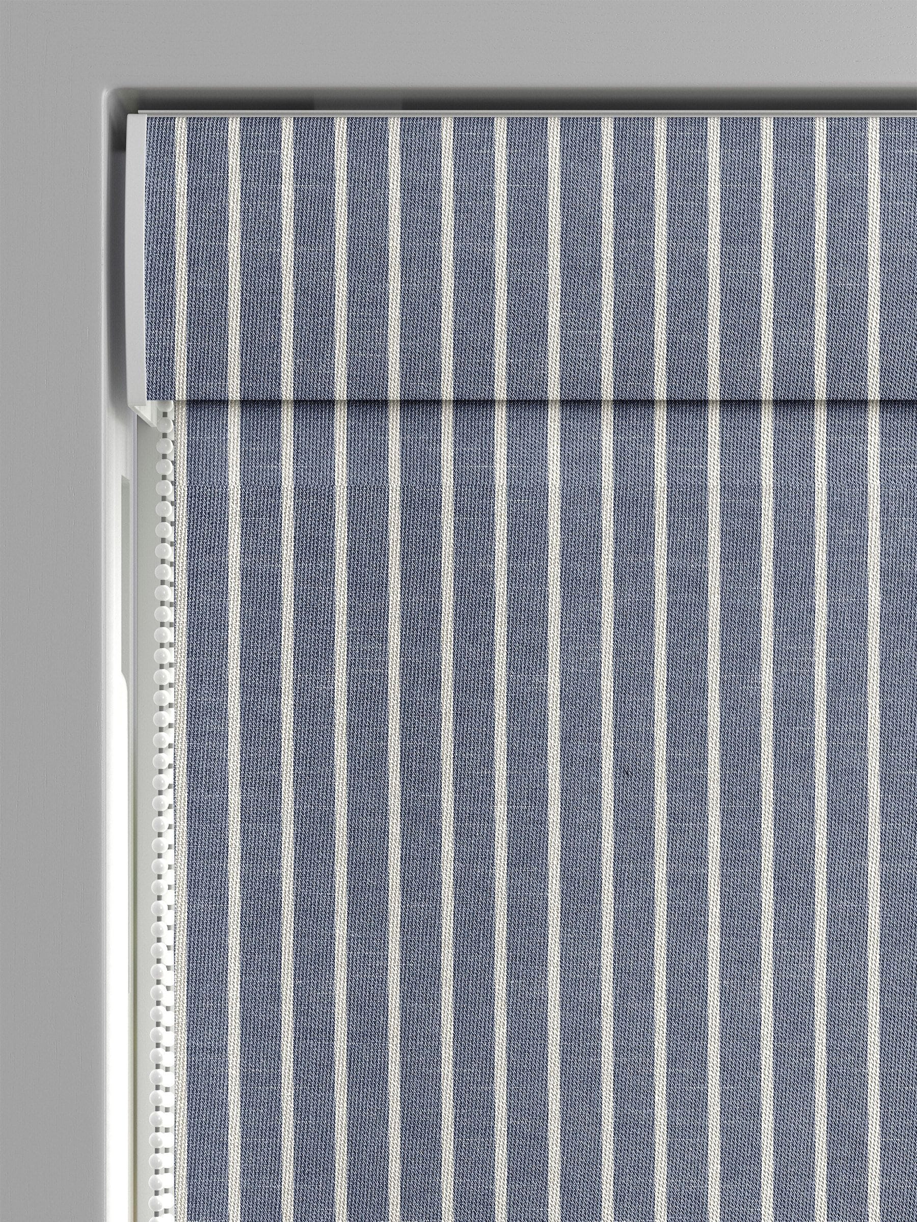 Franklin navy blue stripe roman blind, UK version