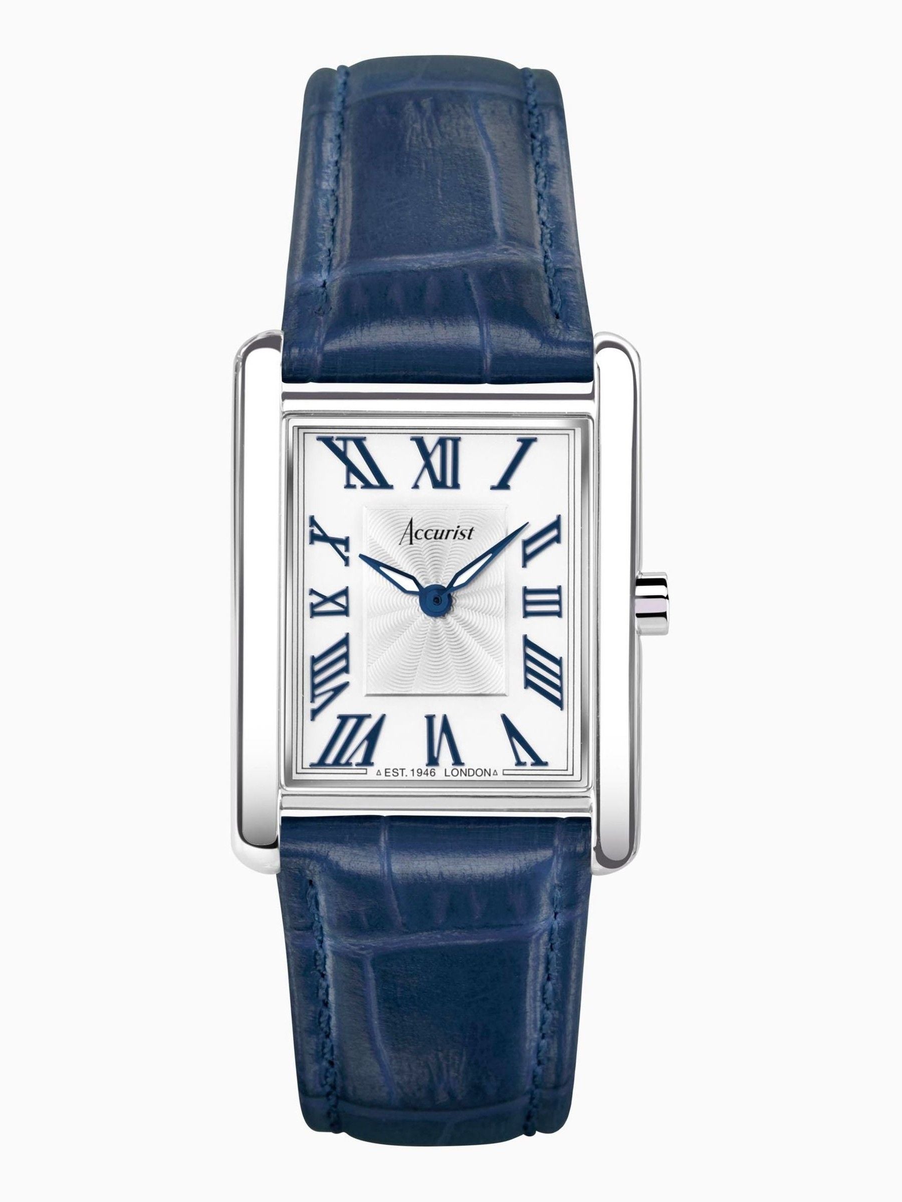 Accurist Blue Rectangle Analogue Watch - British product