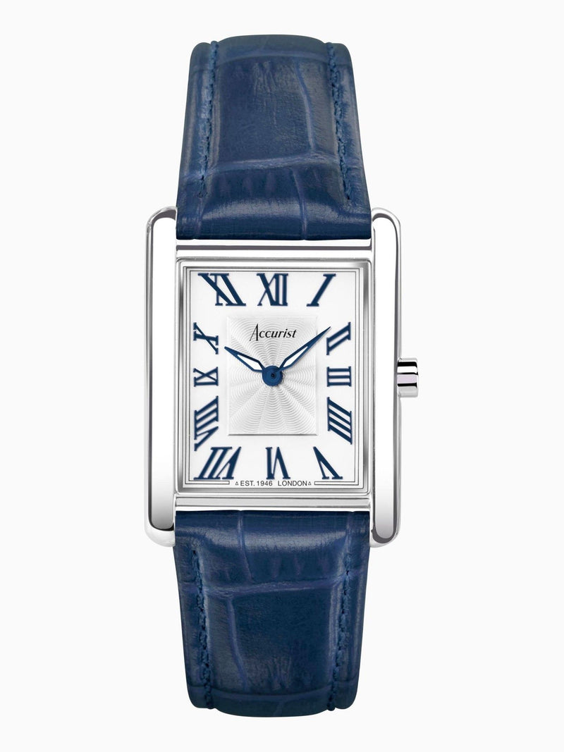 Accurist Blue Rectangle Analogue Watch - British product