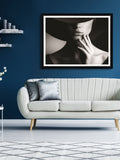 Brookpace Lascelles Black 'Mystery Lady I' photographic print in glass frame 86 x 66cm - British product