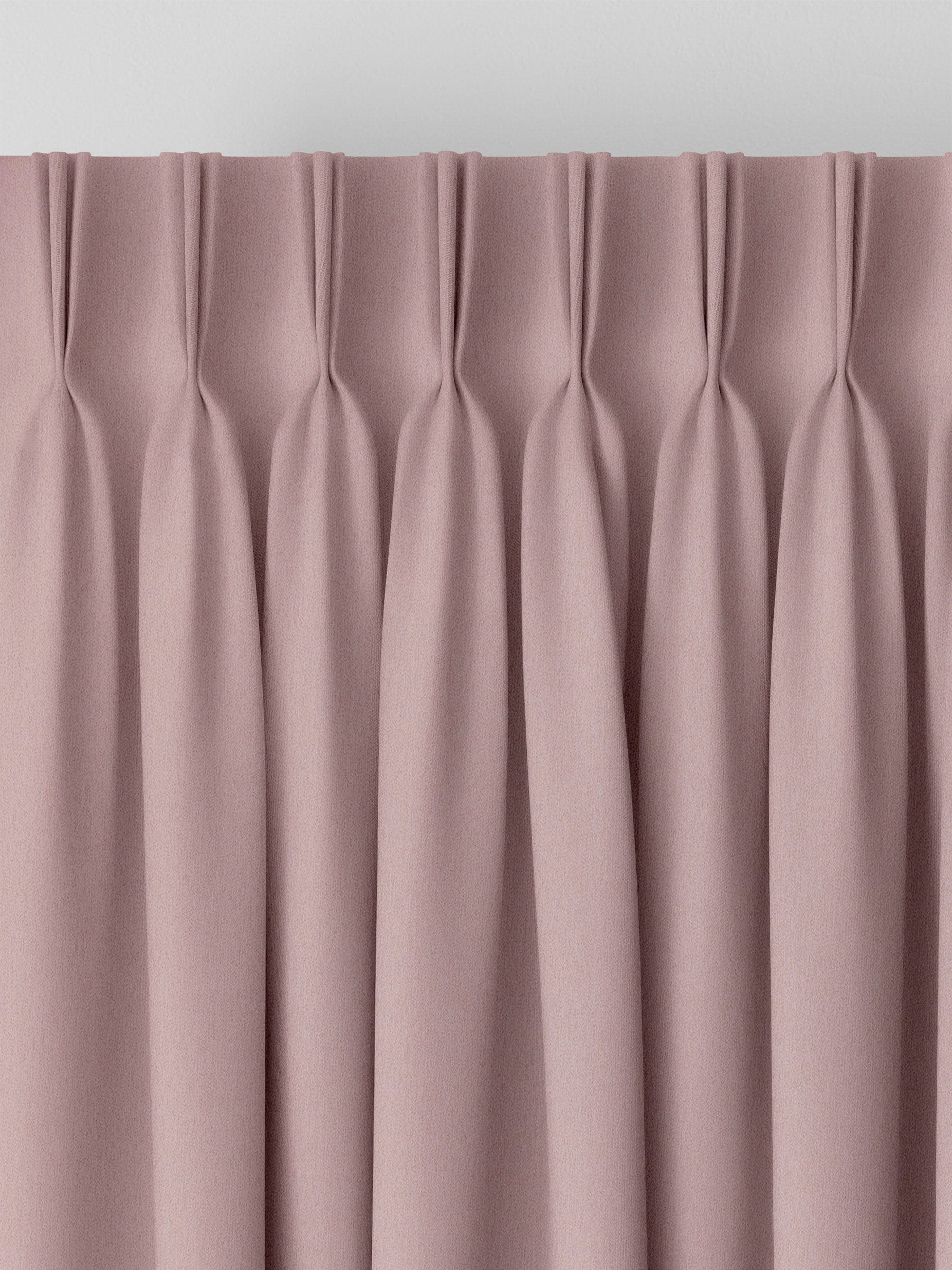 Shell pink velvet made to measure curtains (British brand)