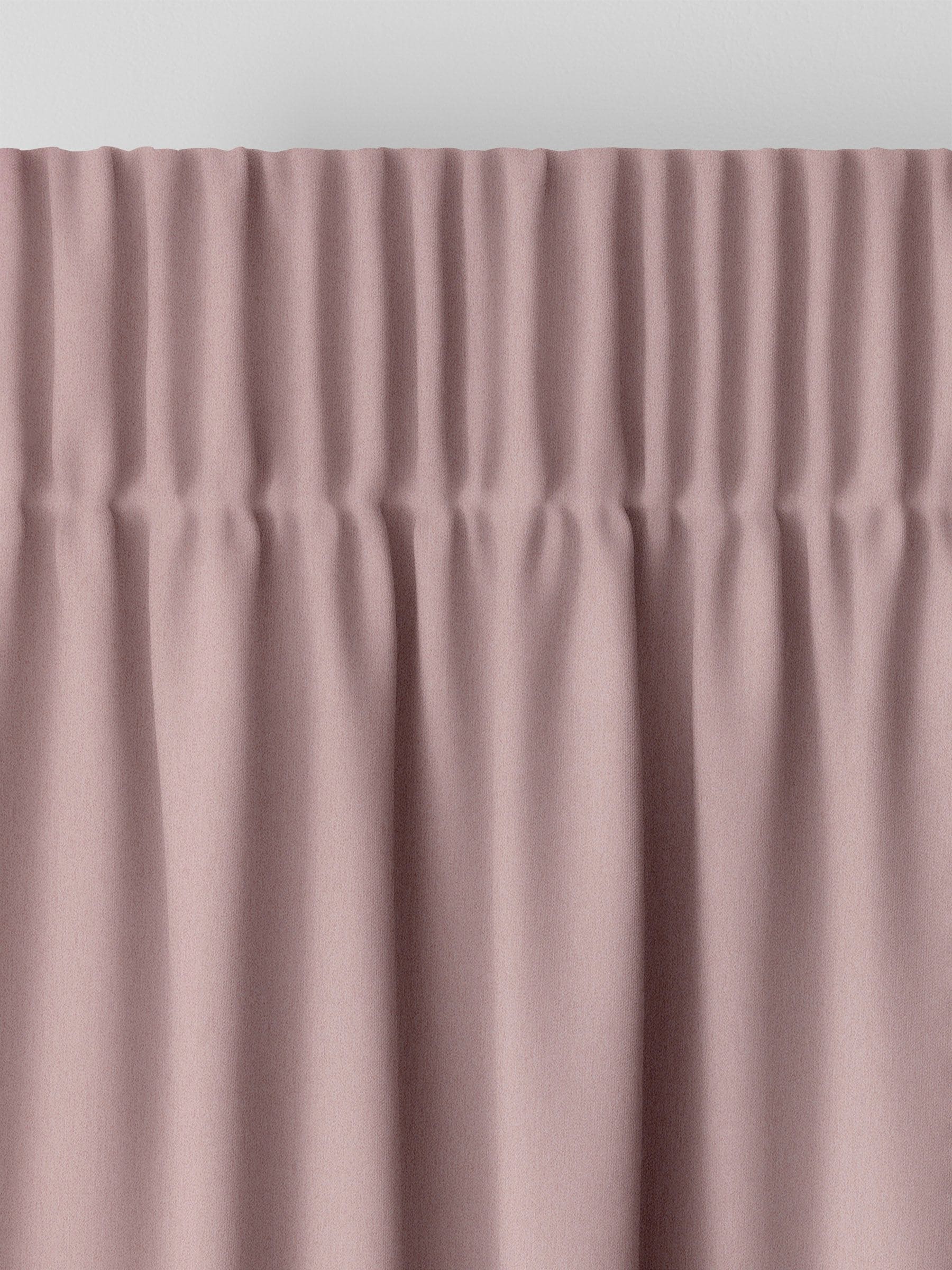 Shell pink velvet made to measure curtains (British brand)