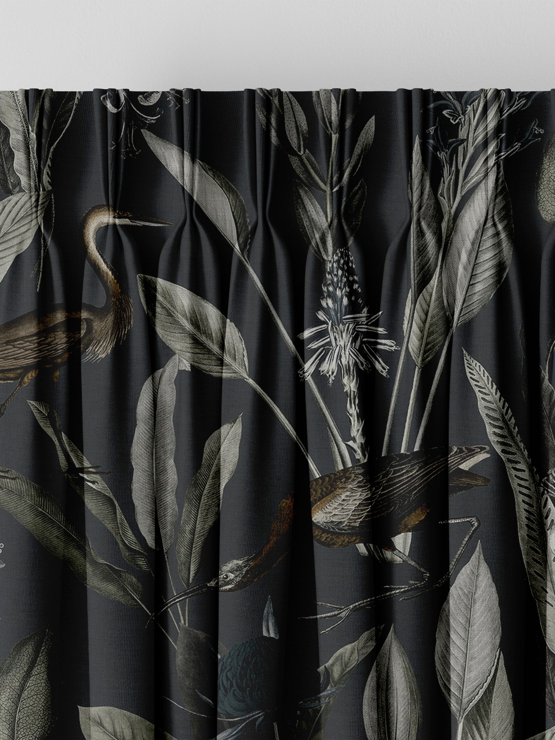 Graham & Brown Midnight Black Glasshouse curtains, UK version