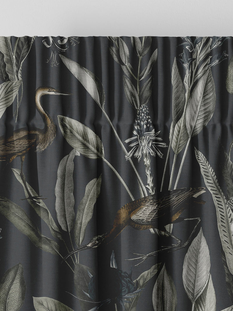 Graham & Brown Midnight Black Glasshouse curtains, UK version