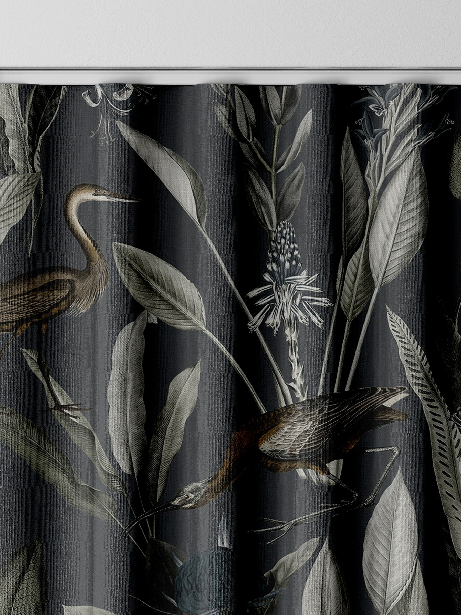 Graham & Brown Midnight Black Glasshouse curtains, UK version