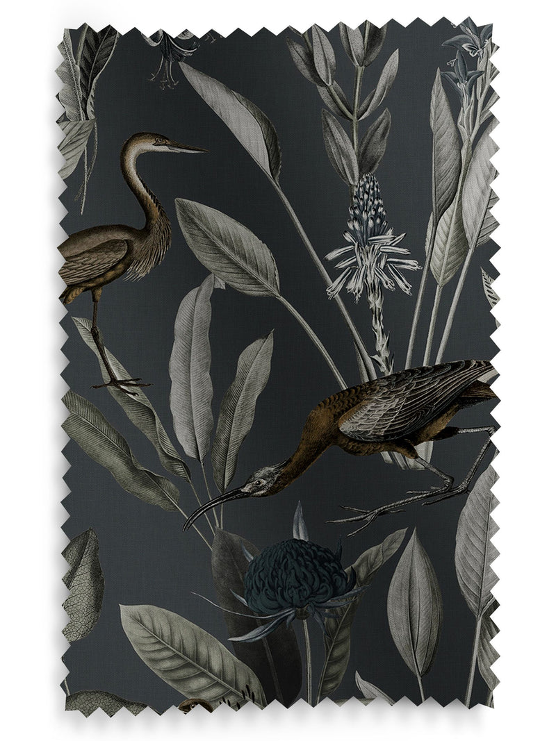 Graham & Brown Midnight Black Glasshouse curtains, UK version