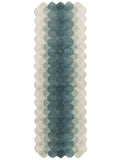 Asiatic Rugs teal blue hive wool rug, imported from the UK