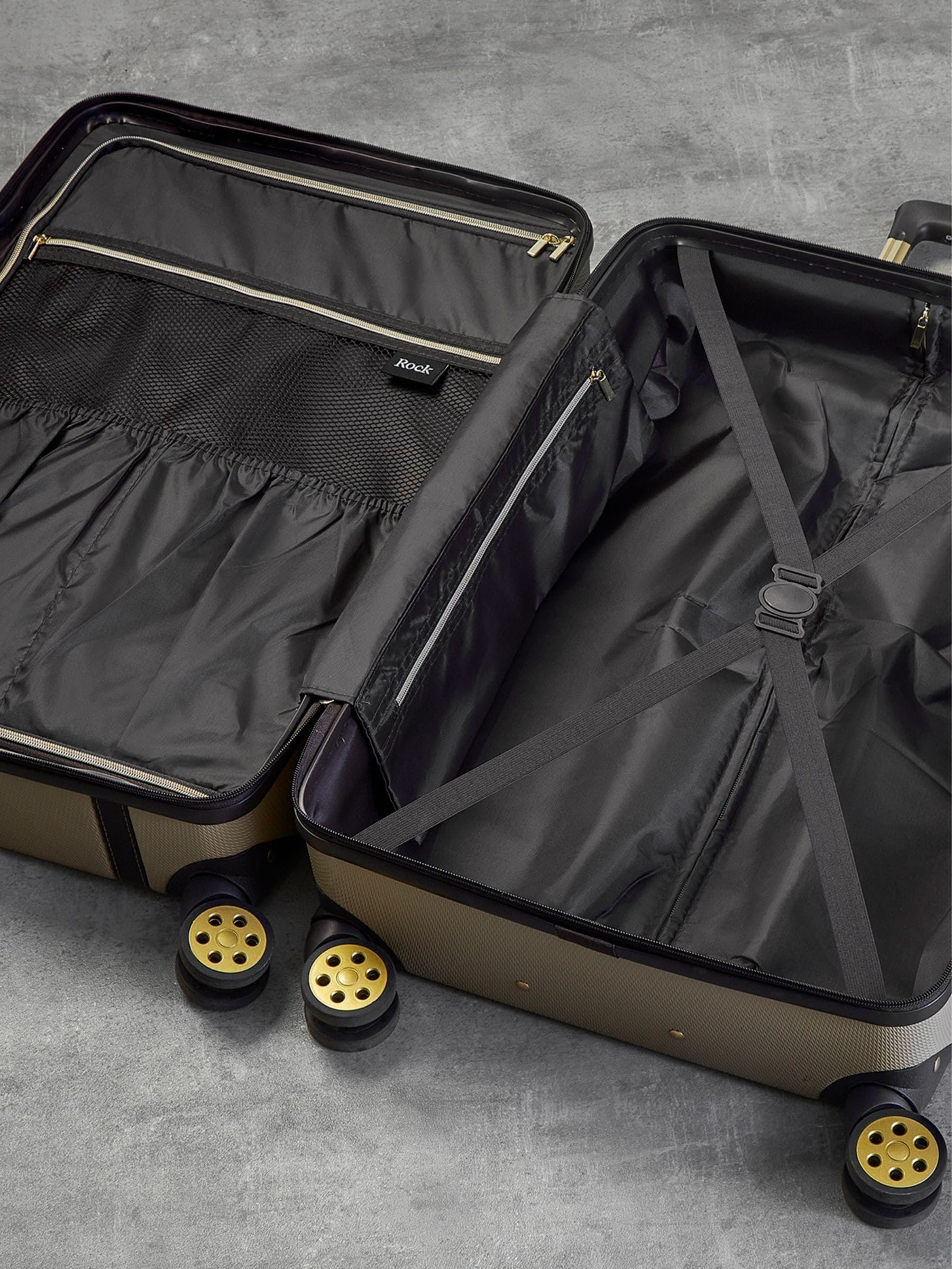 Rock Luggage Gold Vintage Medium Suitcase