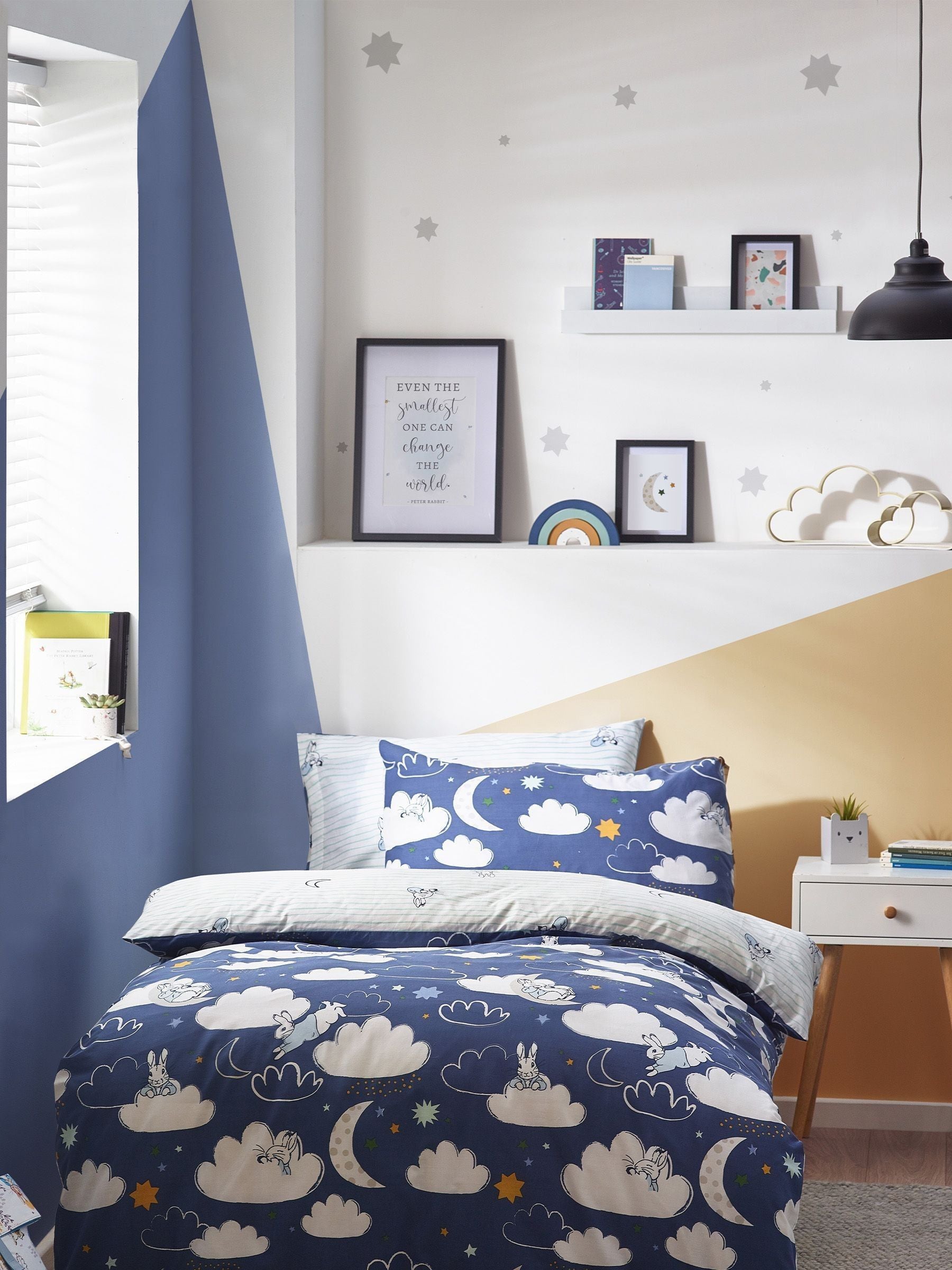 Peter Rabbit™ Blue Sleepy Head Timeless Printed Duvet Cover and Pillowcase Set