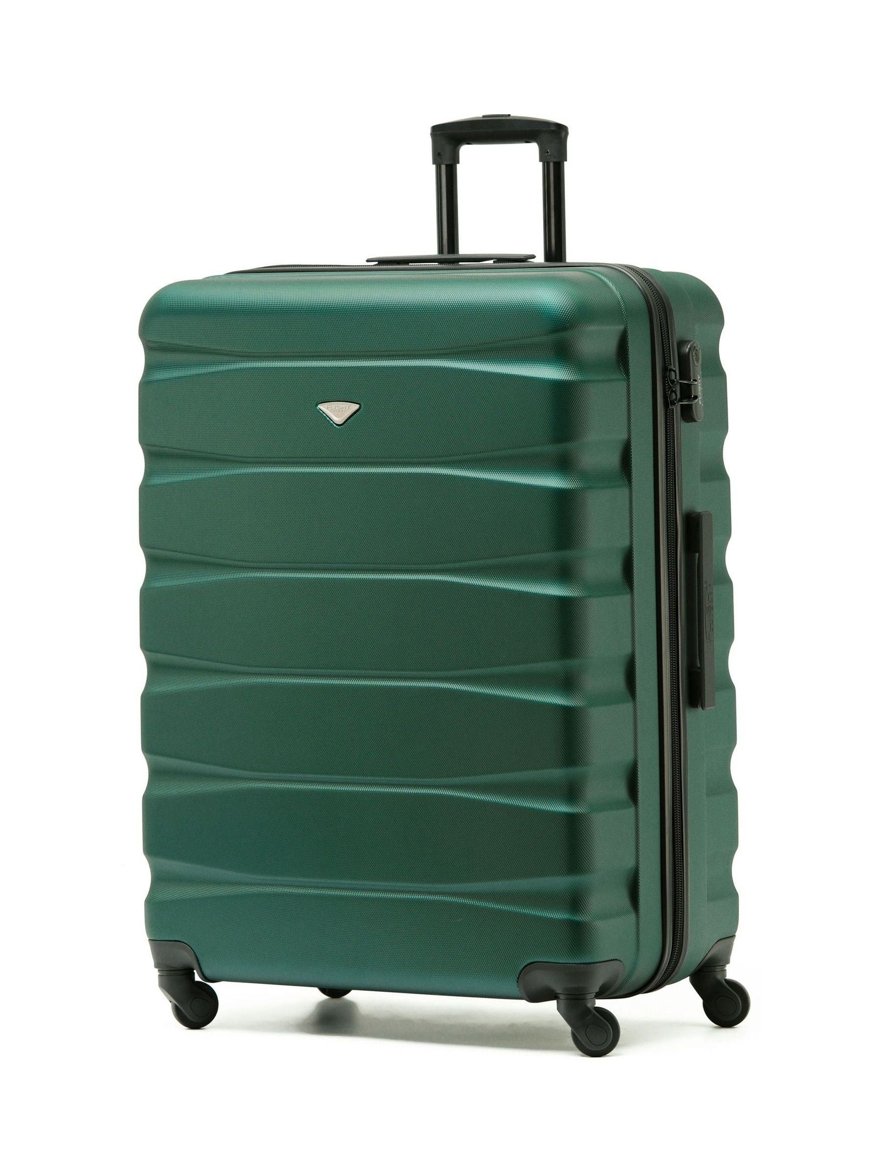 Flight Knight Cream Large Hardcase Lightweight Check-In Suitcase with 4 Wheels 29 inch