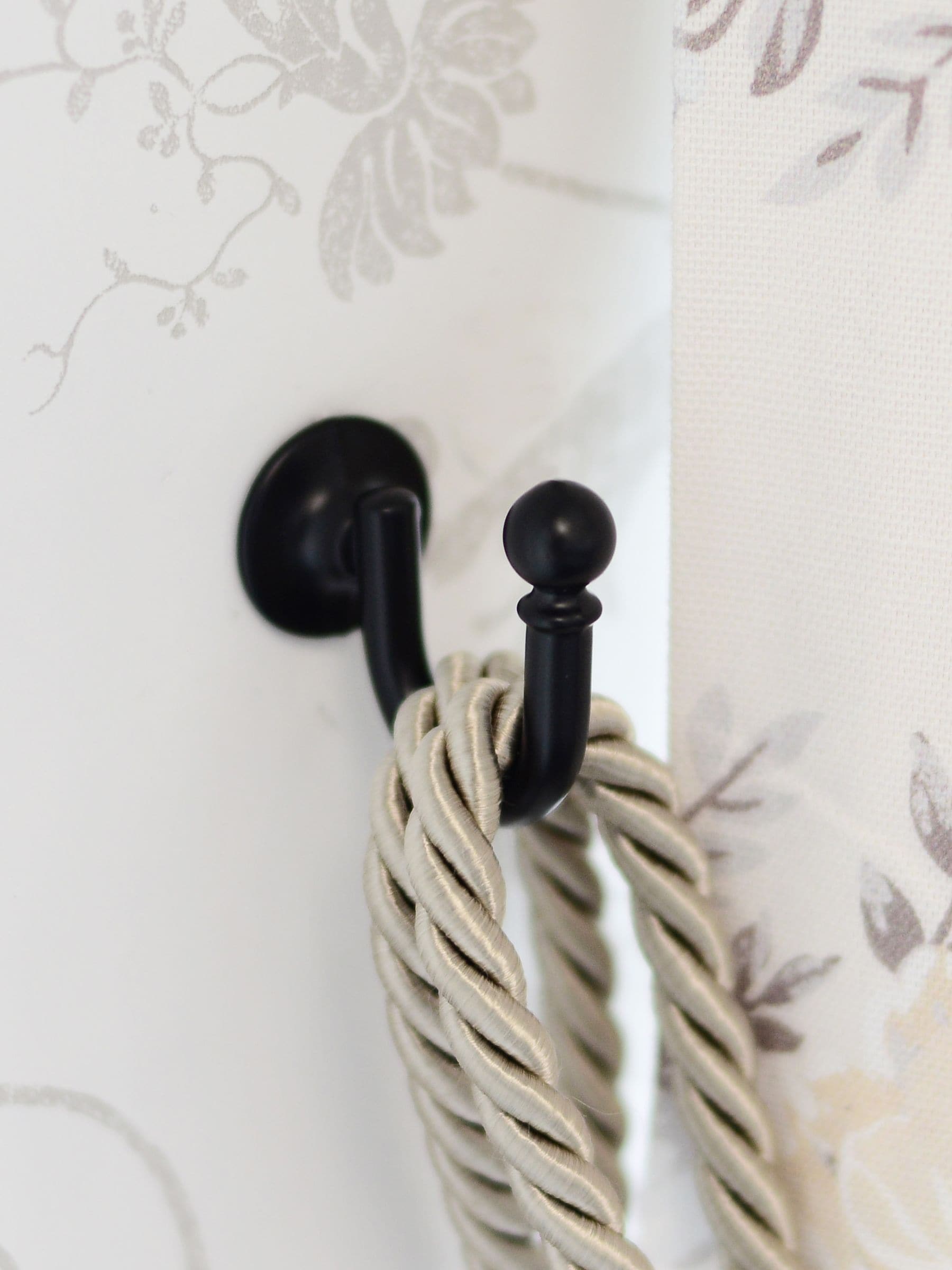Laura Ashley Antique Brass Ball End Curtain Tieback Hooks (Pair)