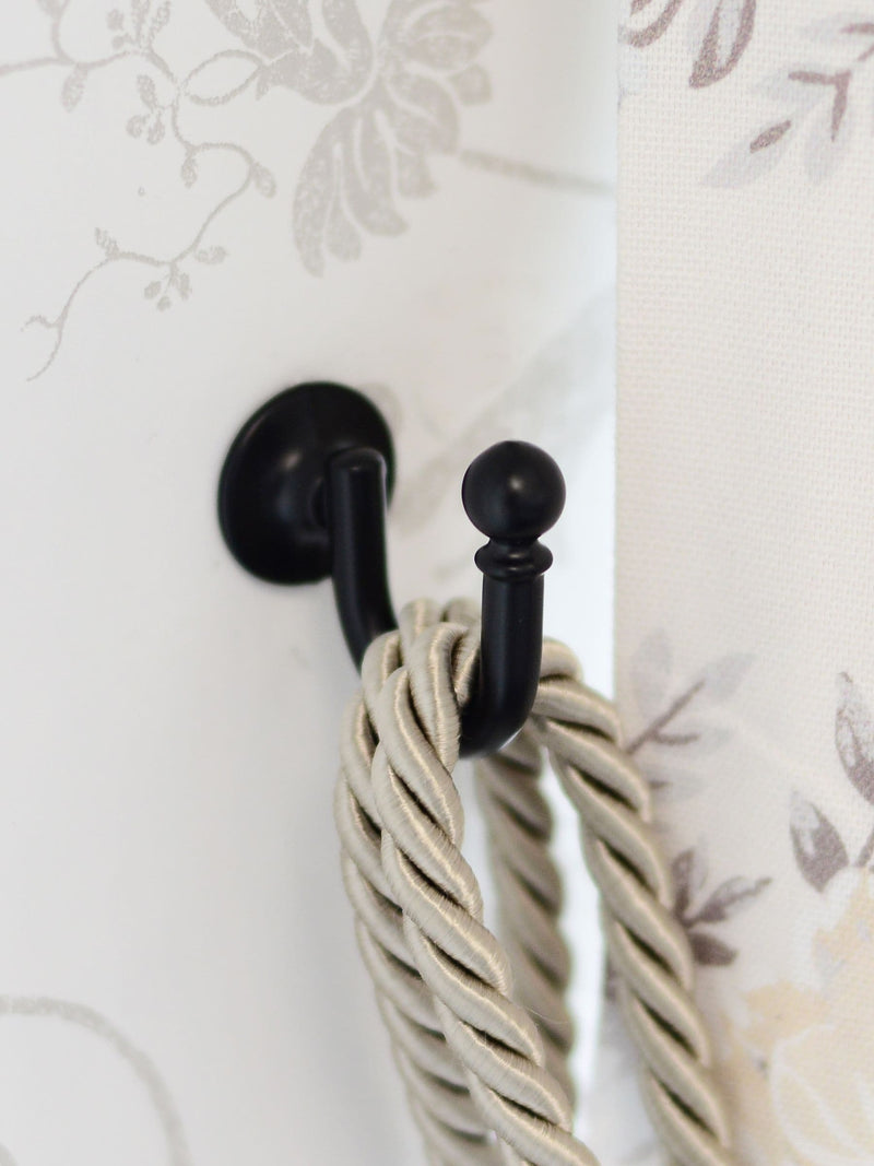 Laura Ashley Antique Brass Ball End Curtain Tieback Hooks (Pair)