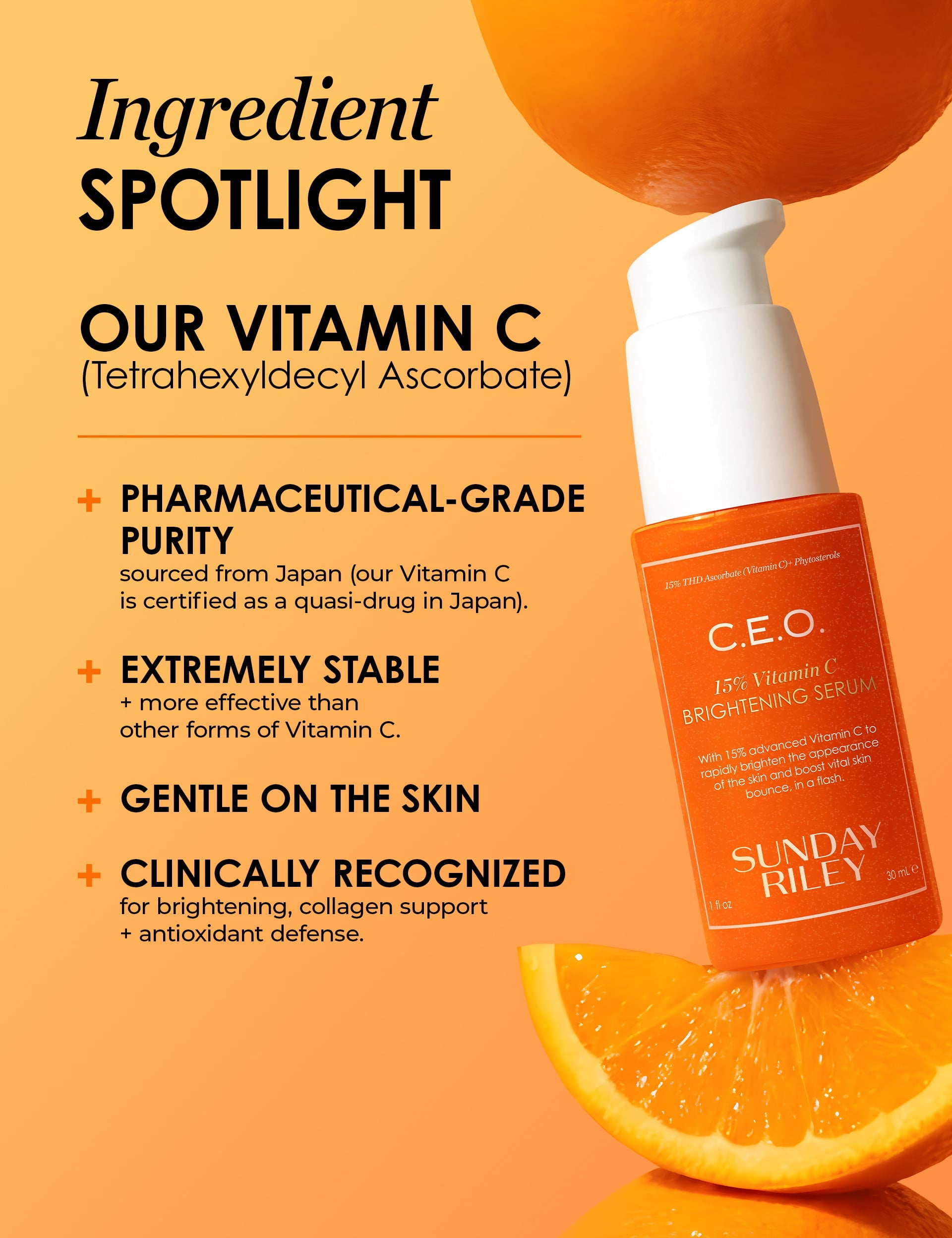 Sunday Riley 15% Vitamin C Brightening Serum 30ml (British brand)