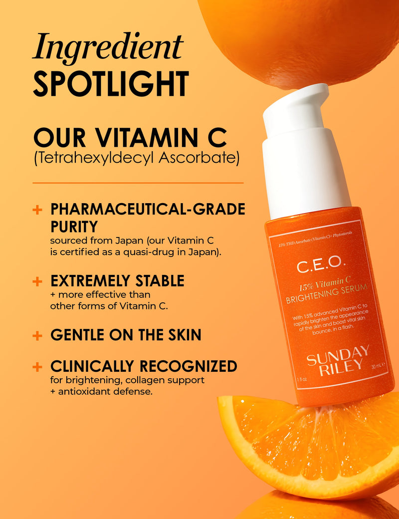 Sunday Riley 15% Vitamin C Brightening Serum 30ml (British brand)