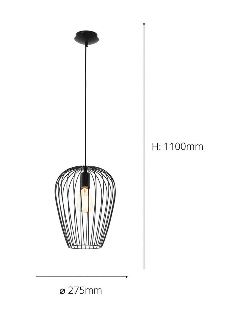 Eglo Newtown large caged pendant light, imported from the UK