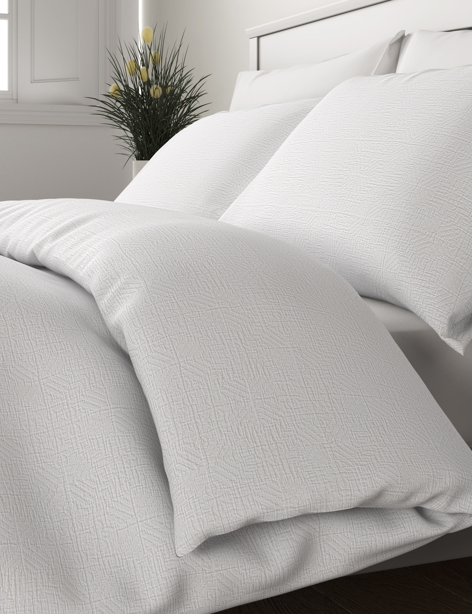 Pure Cotton Geometric Matelasse Bedding Set