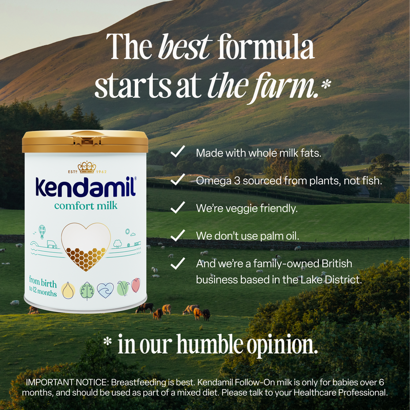 Kendamil Comfort Milk reduced lactose baby formula (British brand)