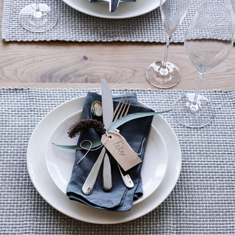 John Lewis Luna fine china dinnerware set Natural 12-piece (British brand)