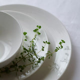 John Lewis Luna fine china dinnerware set Natural 12-piece (British brand)