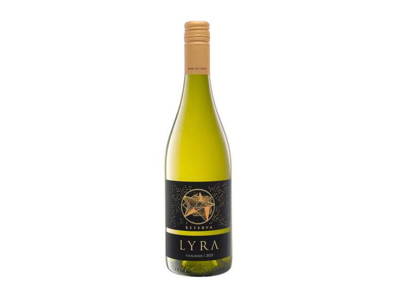 Lyra Chilean Viognier white wine bottle (British brand)