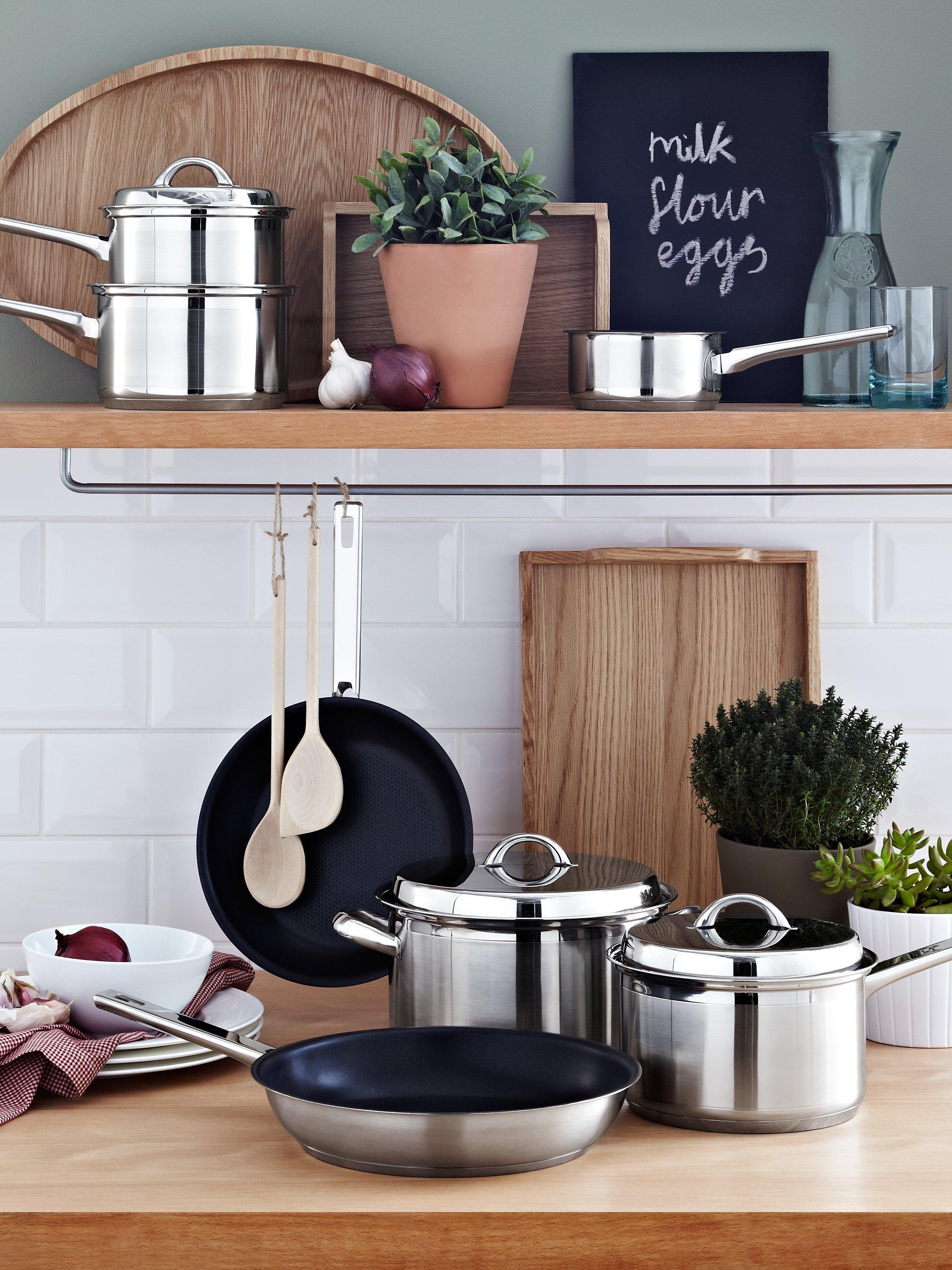 John Lewis stainless steel non-stick frying pan 28cm, UK version