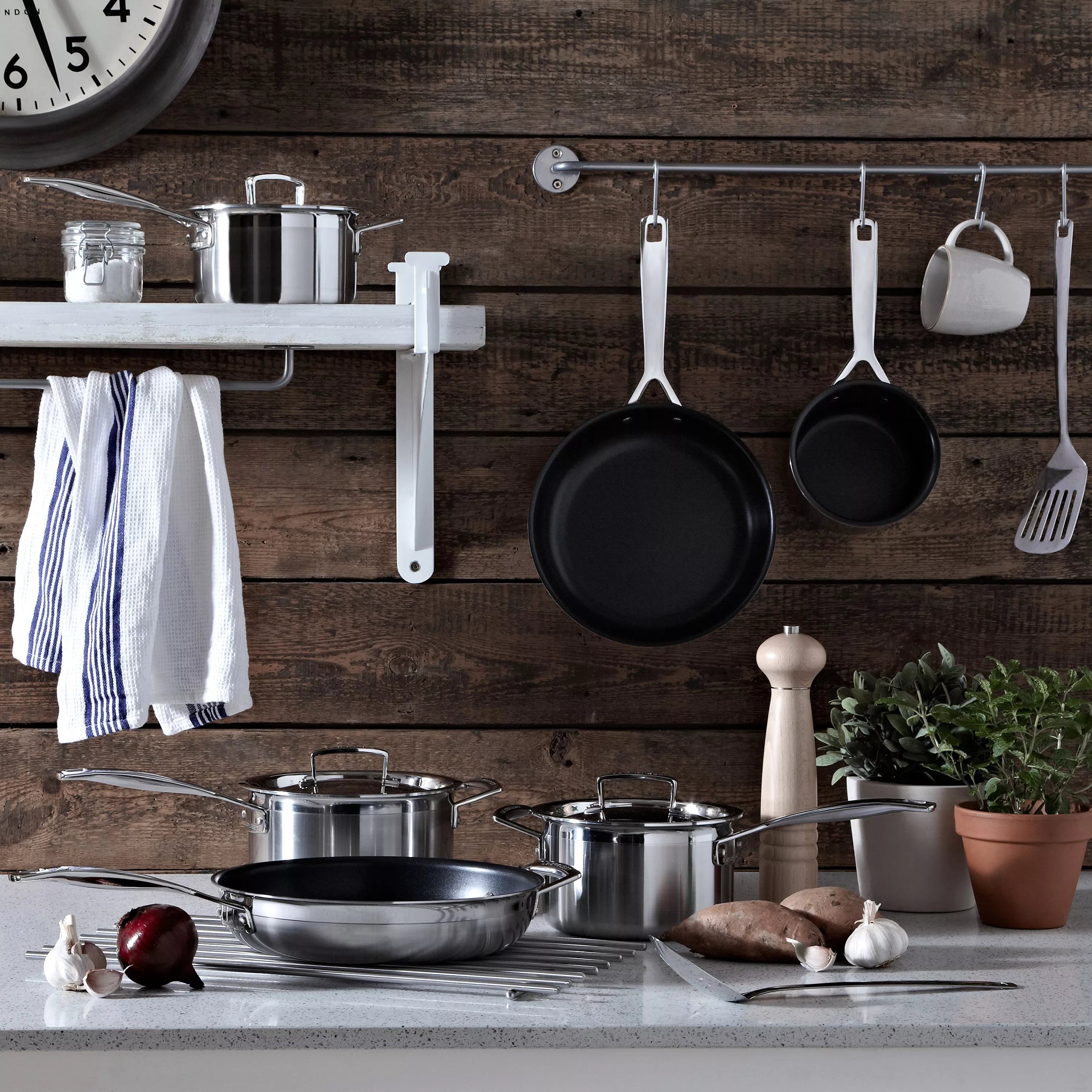 Le Creuset stainless steel deep casserole 24cm, imported from the UK