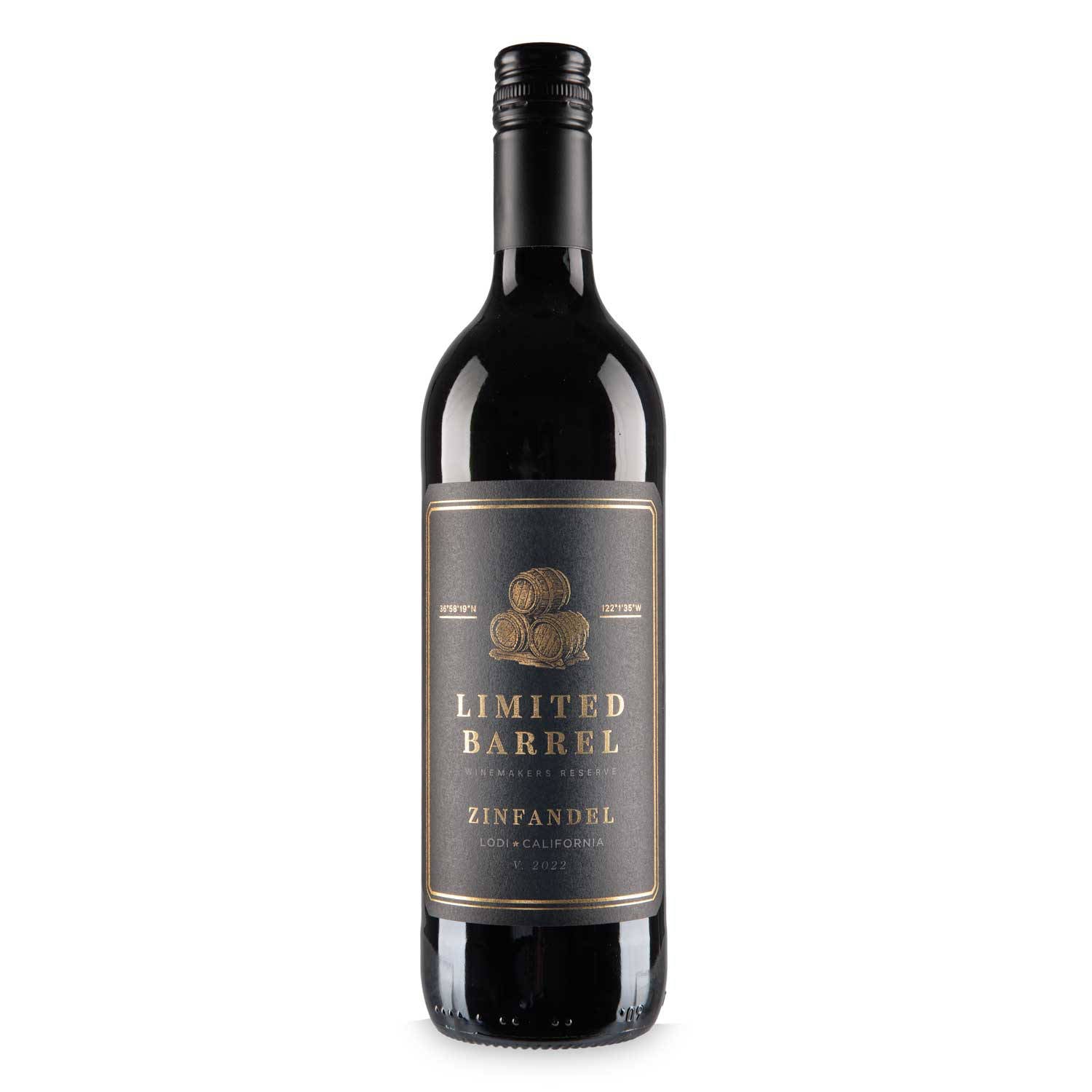 Californian Zinfandel wine 14.5% ABV, imported from the UK