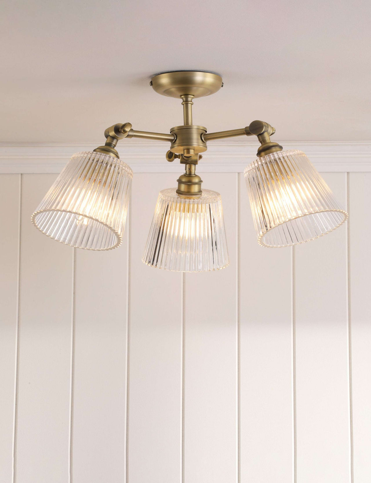 Laura Ashley Callaghan ceiling light antique brass, UK version
