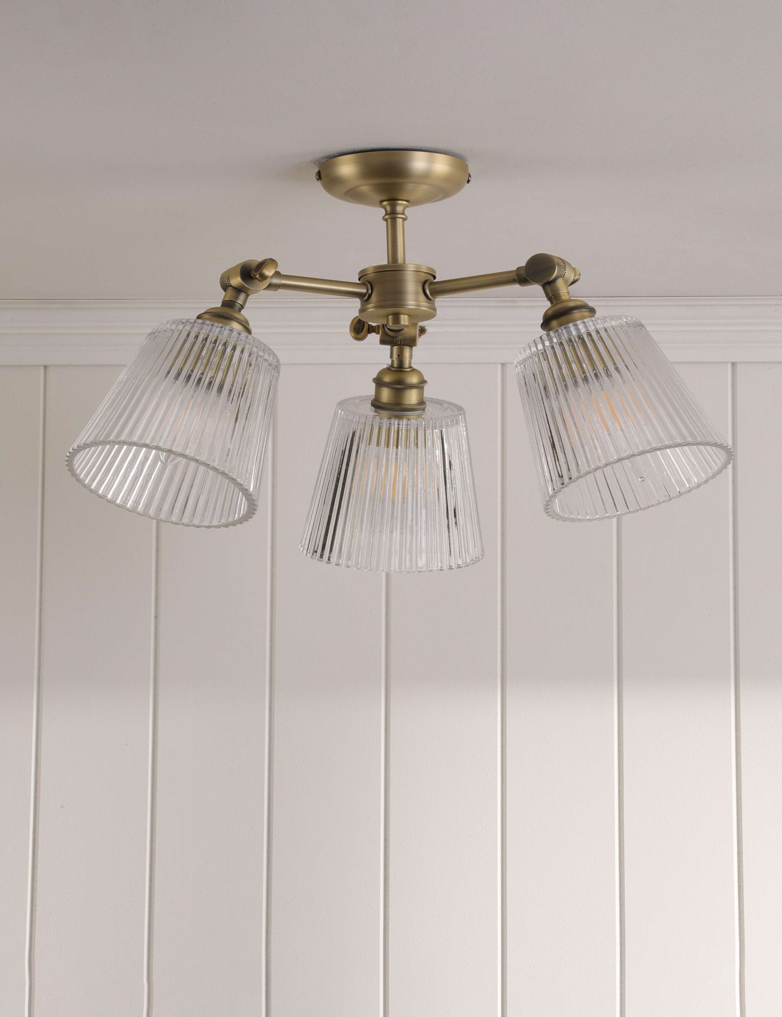 Laura Ashley Callaghan ceiling light antique brass, UK version