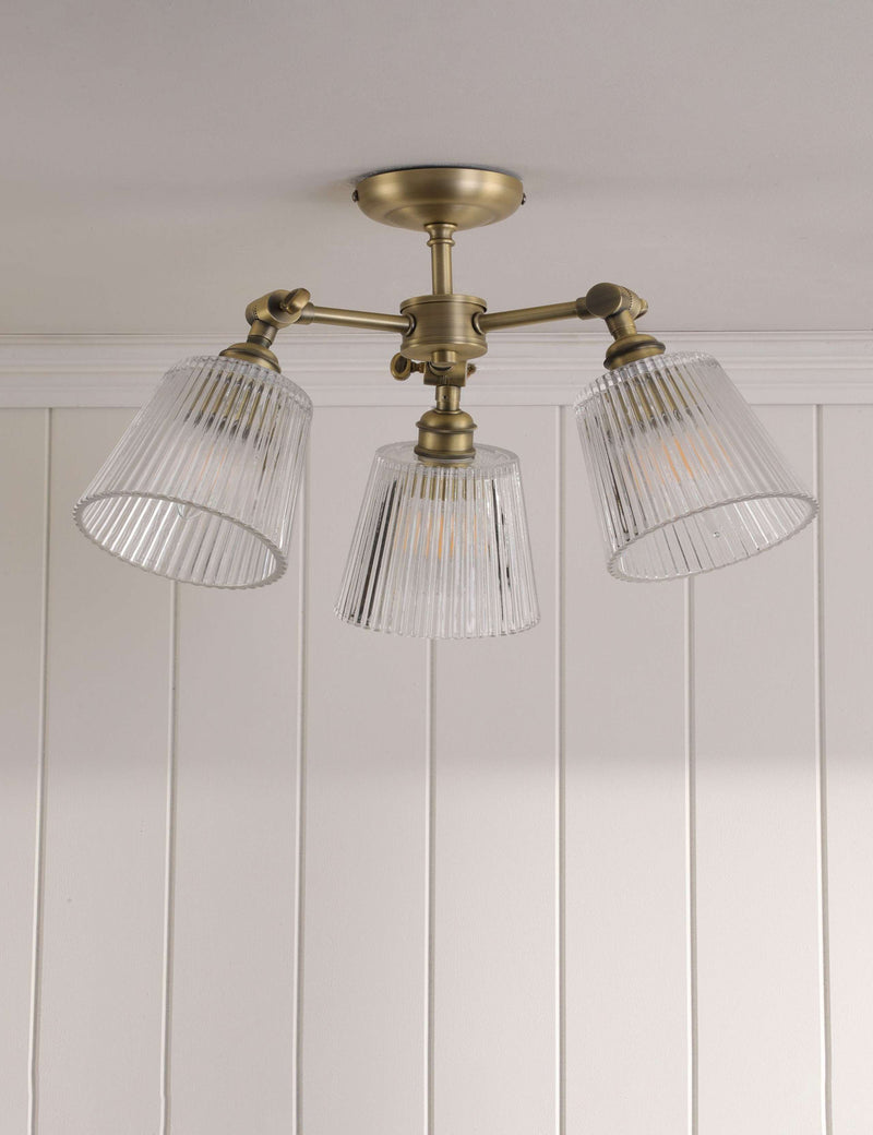 Laura Ashley Callaghan ceiling light antique brass, UK version