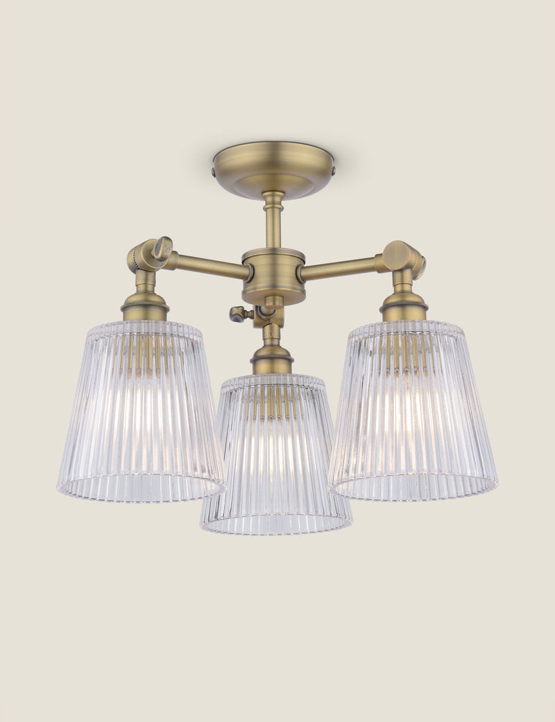 Laura Ashley Callaghan ceiling light antique brass, UK version