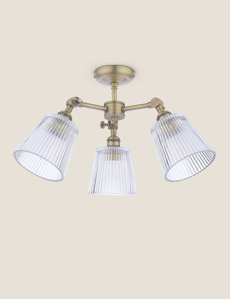 Laura Ashley Callaghan ceiling light antique brass, UK version