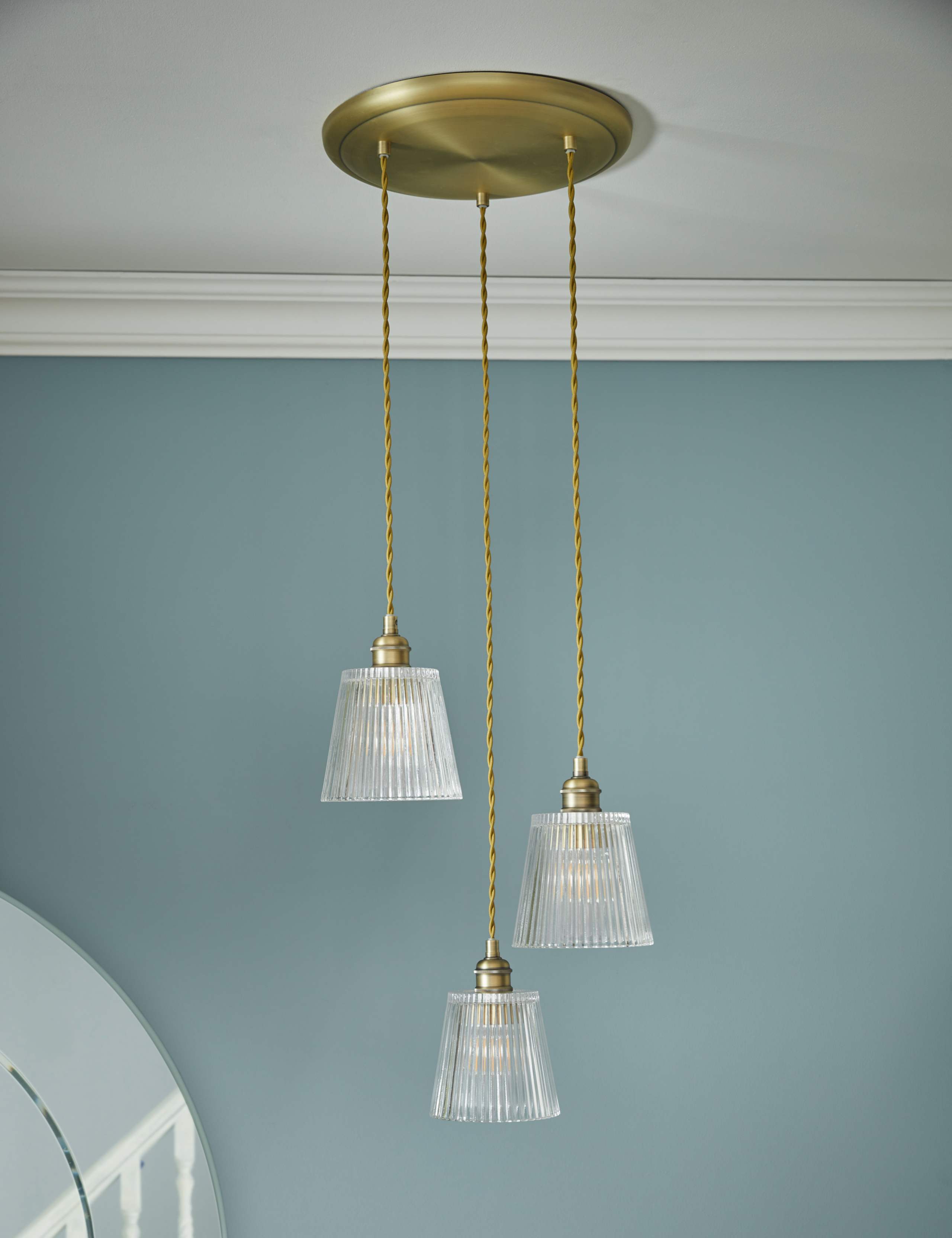 Laura Ashley Callaghan glass pendant light - British product