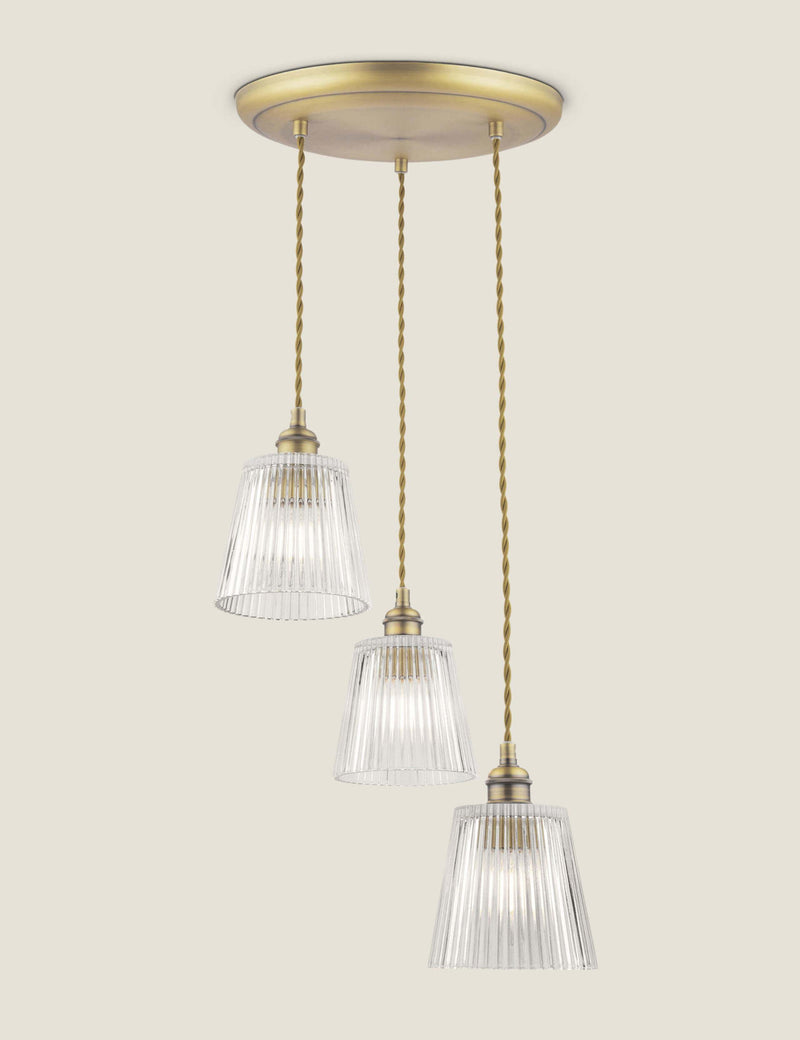 Laura Ashley Callaghan glass pendant light - British product