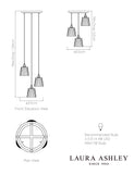 Laura Ashley Callaghan glass pendant light - British product