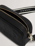 Ted Baker camera bag with gold-tone zip and detachable strap (British brand)