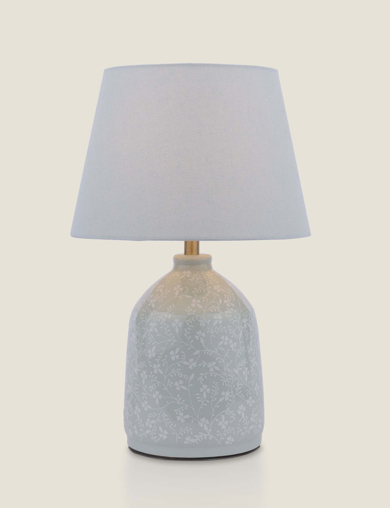 Laura Ashley Campion ceramic floral table lamp, UK version