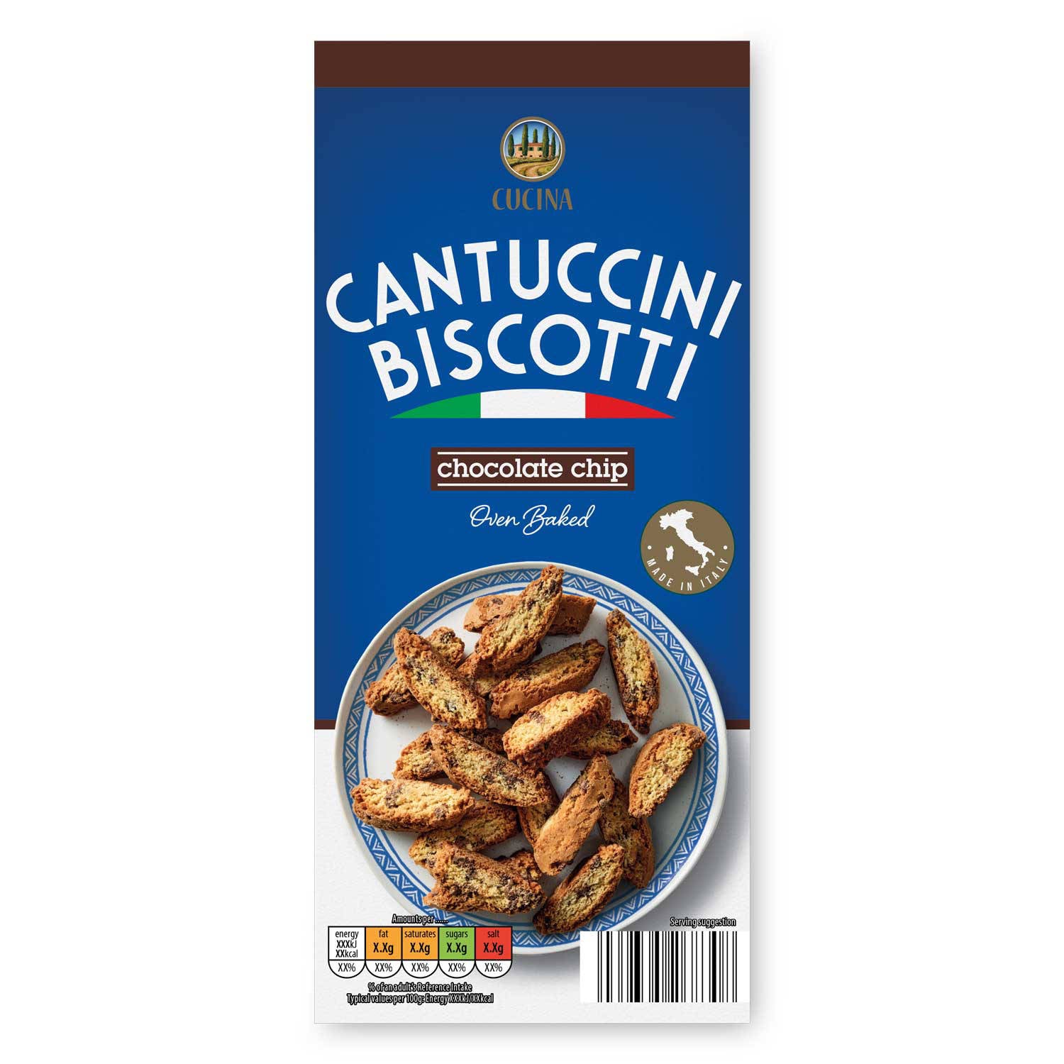 Cantuccini Choco chocolate chip almond biscuits 300g - British product