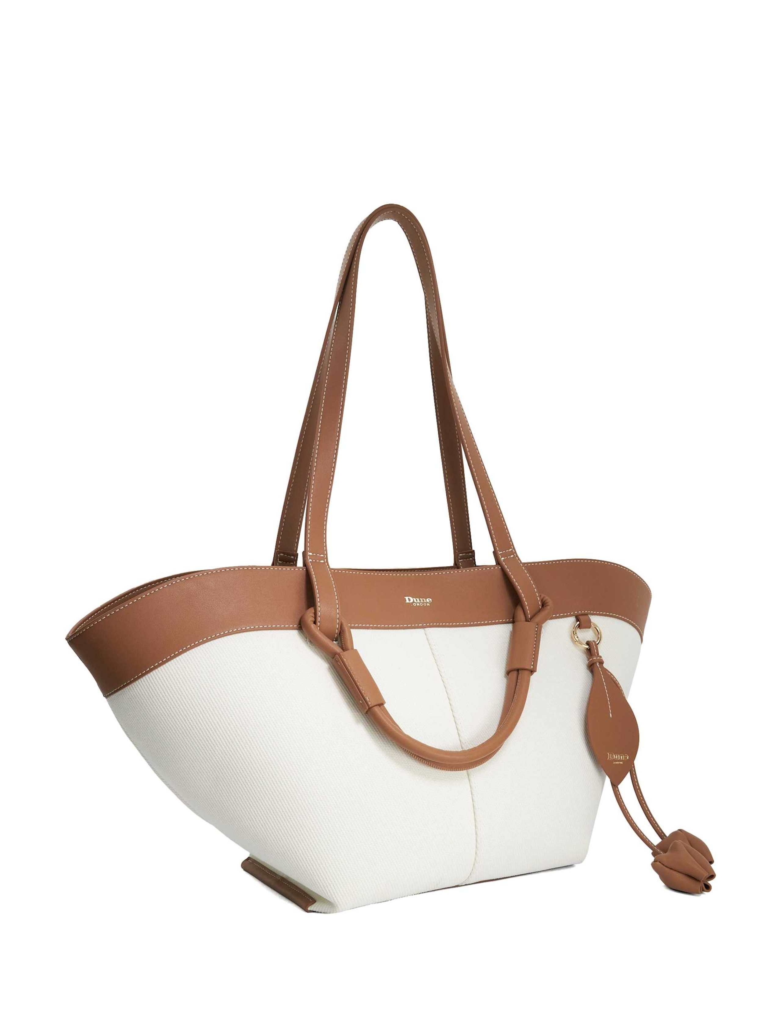 Dune London canvas tote bag with charm, imported from the UK