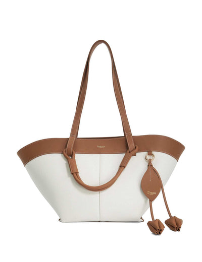 M&S Dune London Canvas Leather Charm Tote Bag- Buy online at McGrocer