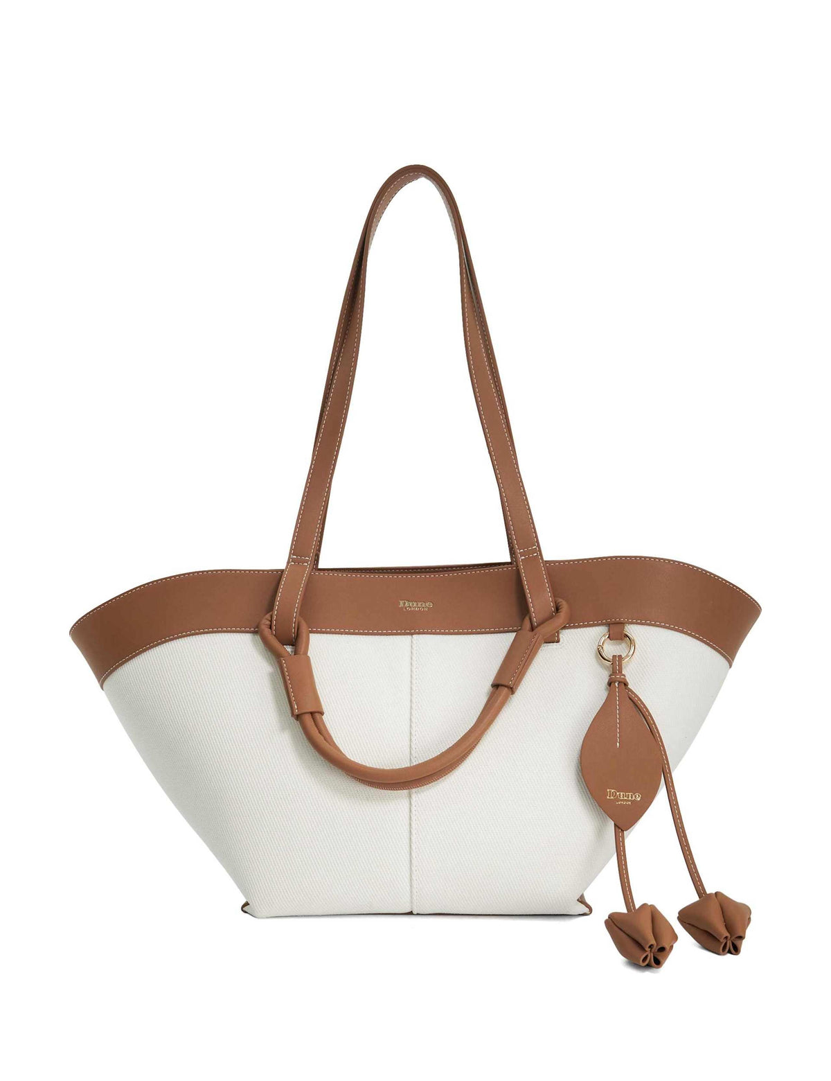 Dune London canvas tote bag with charm, imported from the UK