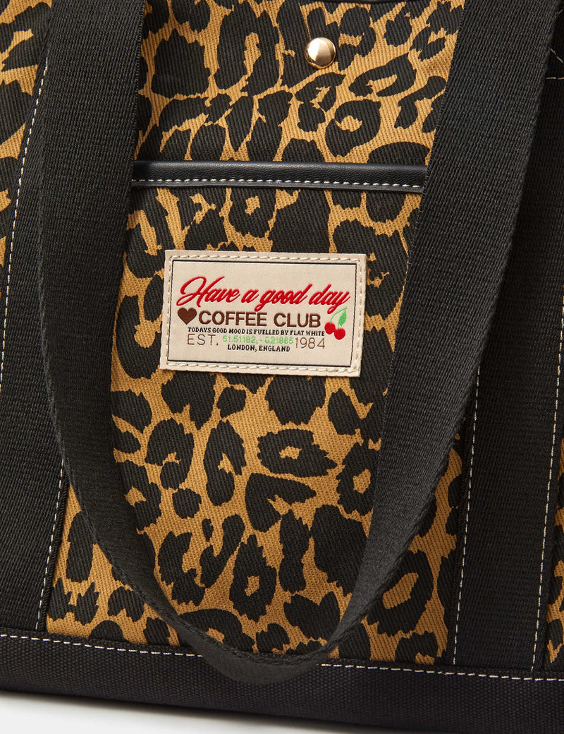 Accessorize leopard print canvas shoulder bag, imported from the UK
