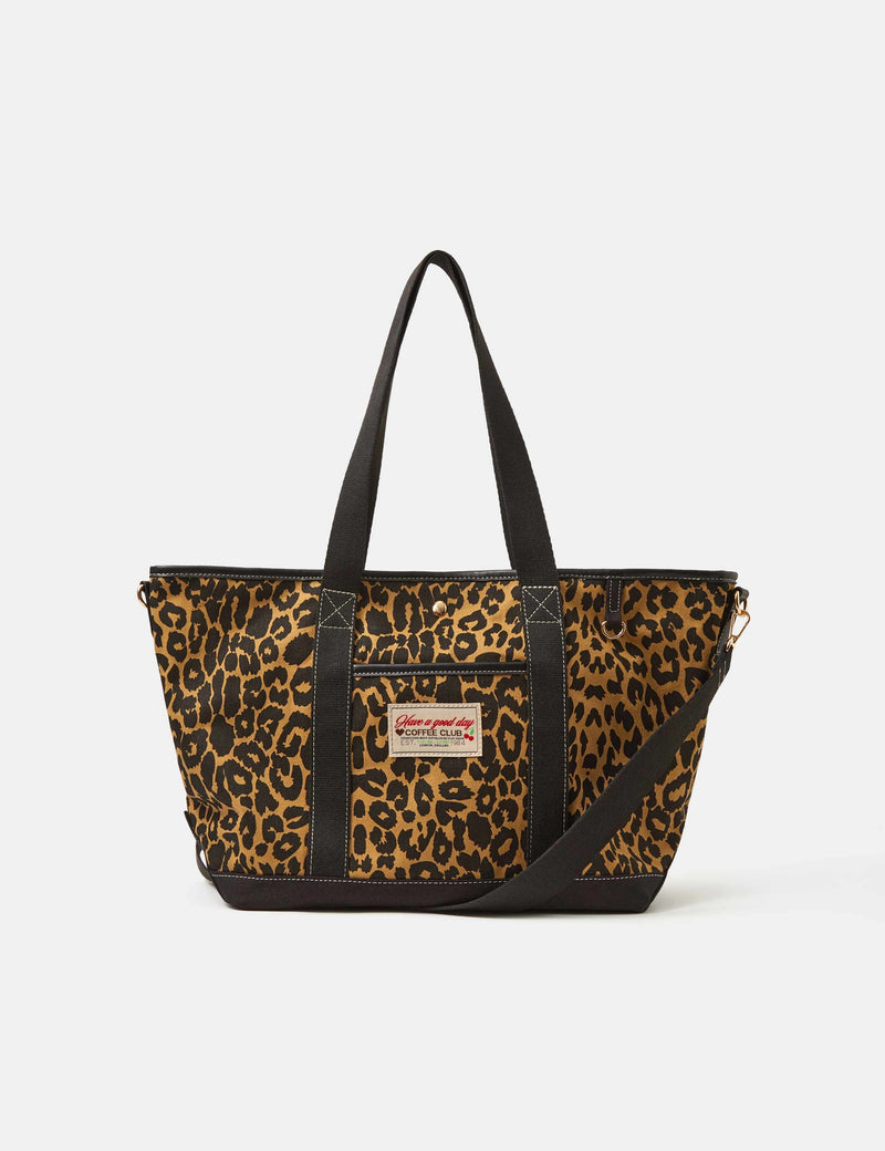 Accessorize leopard print canvas shoulder bag, imported from the UK