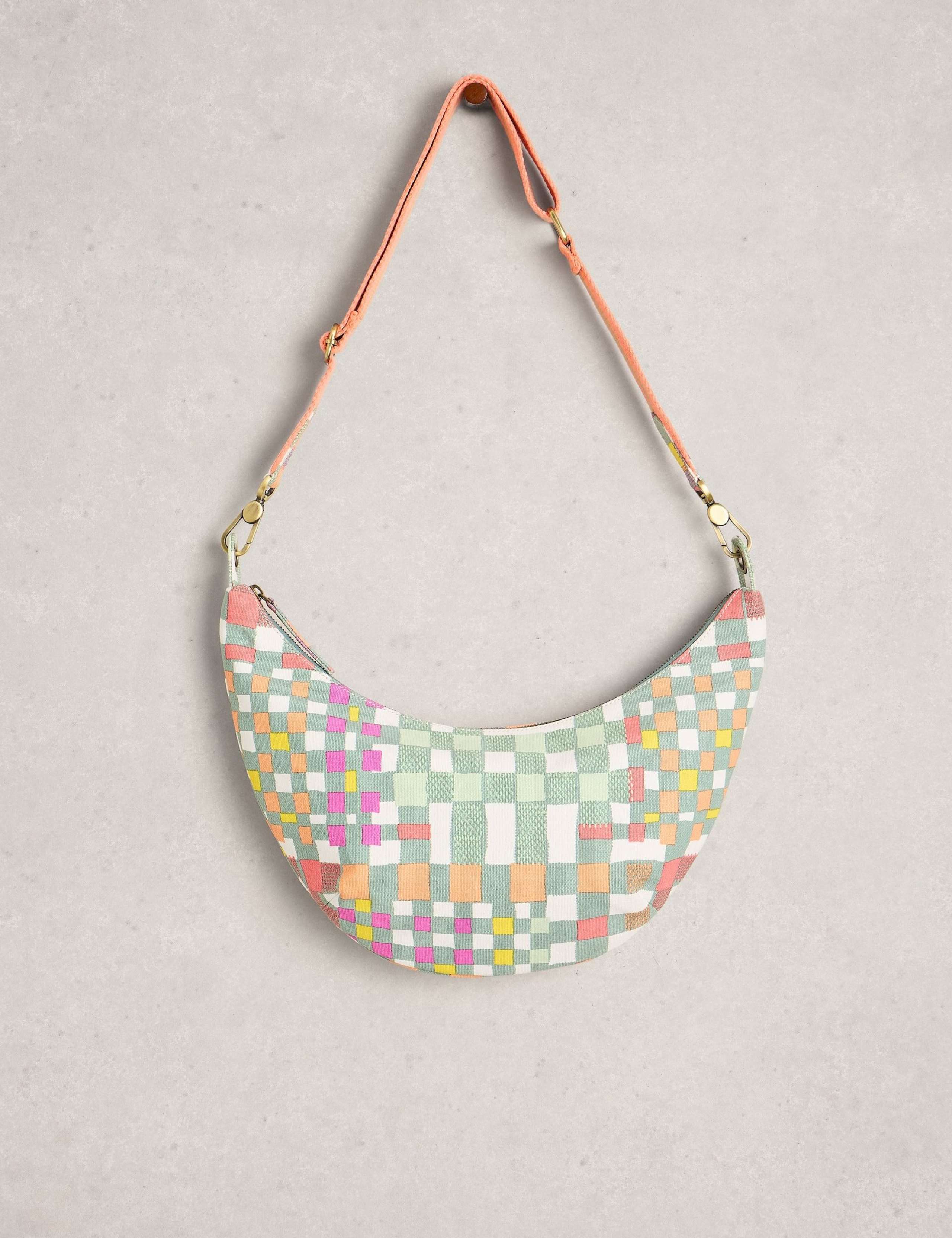 White Stuff canvas cross body bag striped (British brand)