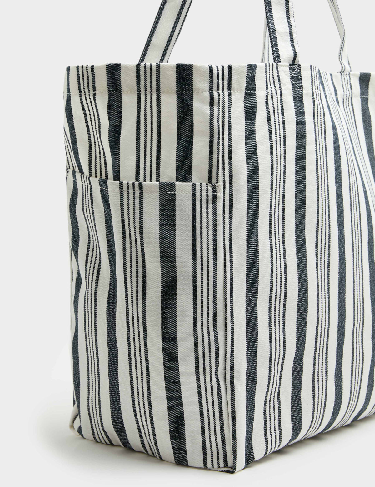 M&S Canvas Striped Shopper Bag, UK version