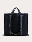 M&S canvas tote bag with internal zip pocket (British brand)