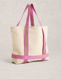 White Stuff canvas tote bag striped detail (British brand)