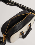 Ted Baker canvas and leather top handle bag in two-tone, UK version