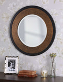 Laura Ashley Cara round wall mirror with bronze finish, UK version
